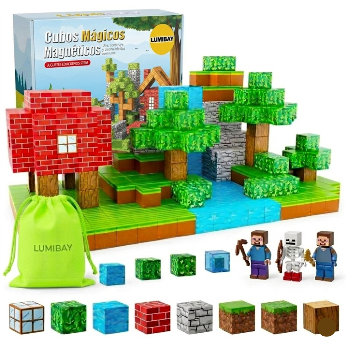 Set Lumibay: Cubos Magnéticos De 100pcs - La forma más divertida de decir "adiós al celular"
