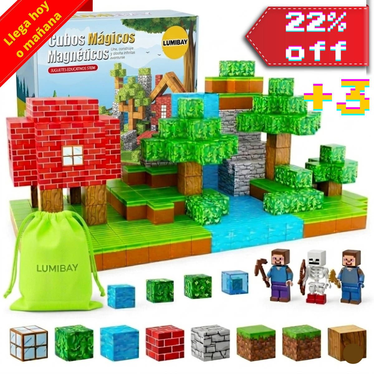Set Lumibay: Cubos Magnéticos De 100pcs - La forma más divertida de decir "adiós al celular"