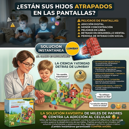 Set Lumibay: Cubos Magnéticos De 100pcs - La forma más divertida de decir "adiós al celular"